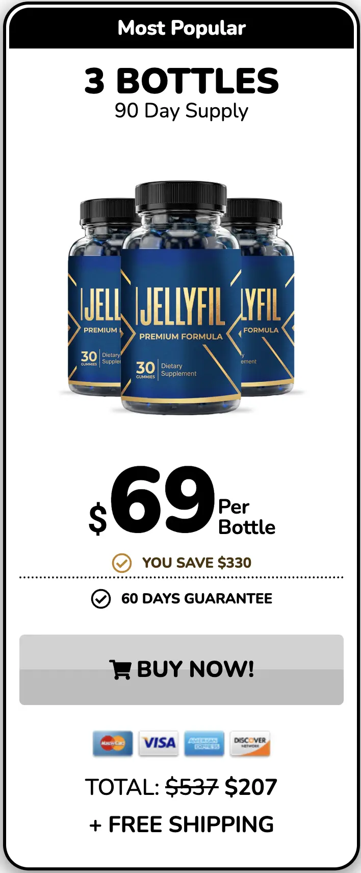 Jellyfil three bottles order